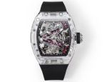 RICHARD MILLE RM38-02 Tourbillon Sapphire Crystal Black Rubber Strap Replica watch